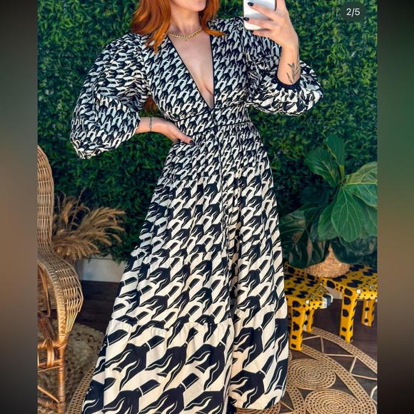 FARM Rio Long Dress Size S - Picture 3 of 12